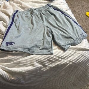 Gray mesh Kansas state wildcat shorts